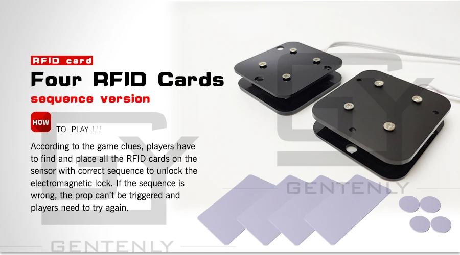 Реквизит для комнаты побега, rfid-карта, головоломка, последовательная версия, место ID карты на датчике с правильным заказом, чтобы разблокировать комнату побега, игровой реквизит