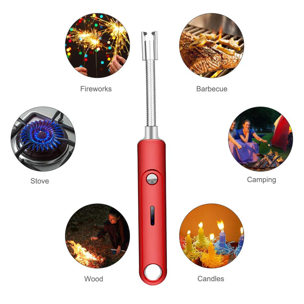 Зажигалка электрическая перезаряжаемая с USB ветрозащитная беспламенная гибкая