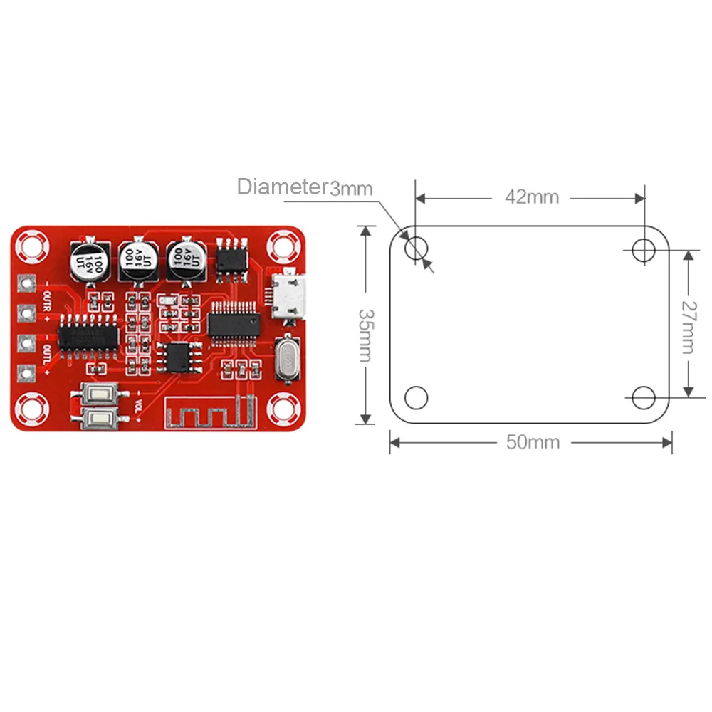AIYIMA 5 Вт* 2 Bluetooth усилитель аудио Плата стерео Bluetooth декодер 4,2 приемник без потерь ЦАП DIY модифицированный беспроводной динамик