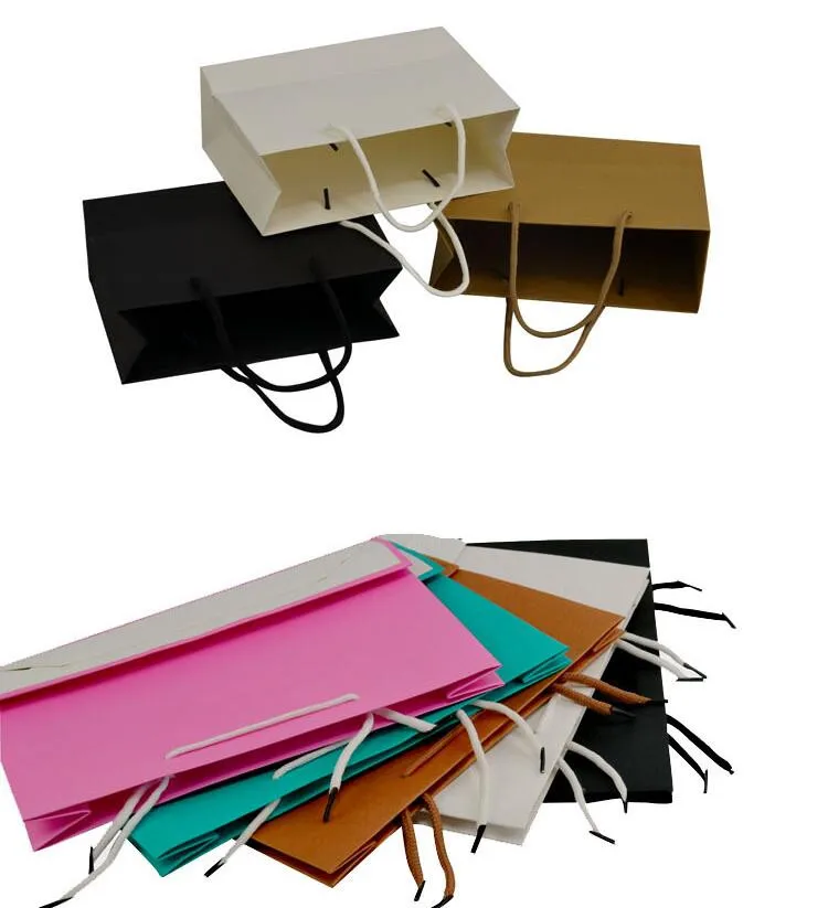 Цена без печати на заказ белая бумажная сумка для подарка печать логотипа