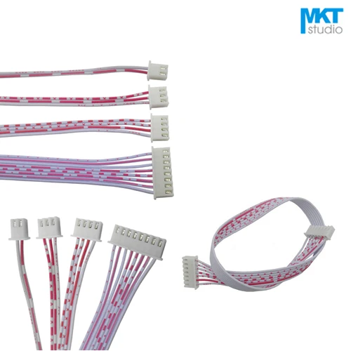 

100Pcs 50cm Double XH2.54 Header AWG26 Red White Wire Cable 8P 9P 10P