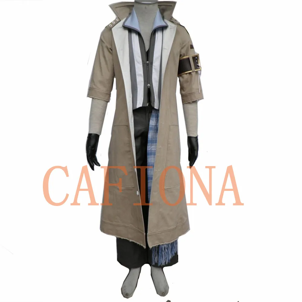 Cafiona Final Fantasy XIII Cosplay Snow Villiers cosplay Costume Outfit High Quality coat and pants set | Тематическая одежда и