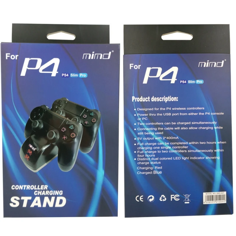 Беспроводной контроллер PS4 зарядное устройство с двумя сиденьями со