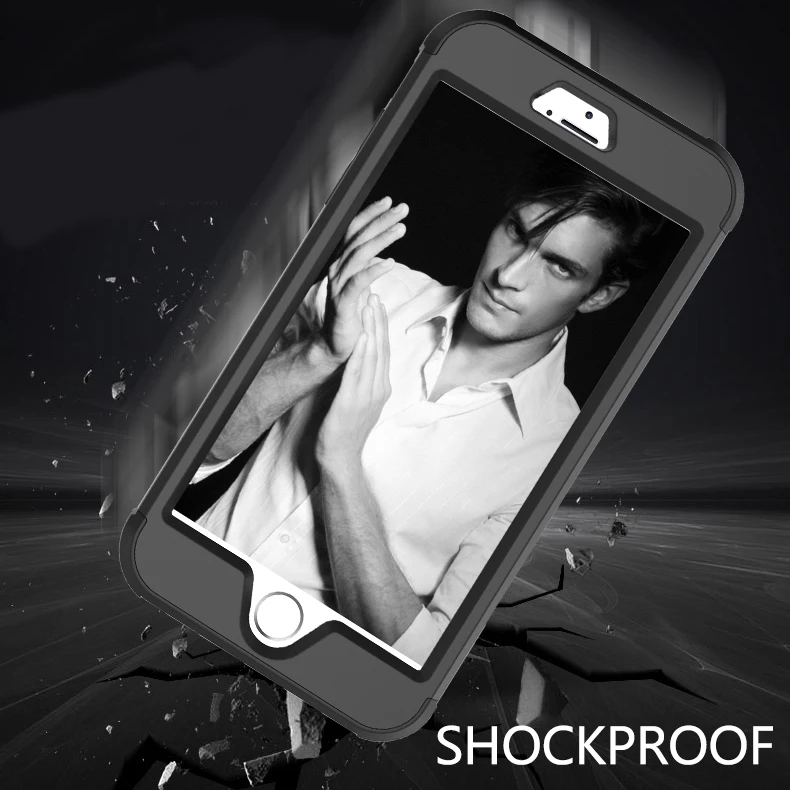 Жесткий защитный чехол из ТПУ и силикона для iPhone 8 7 6 6S Plus ударопрочный жесткий с