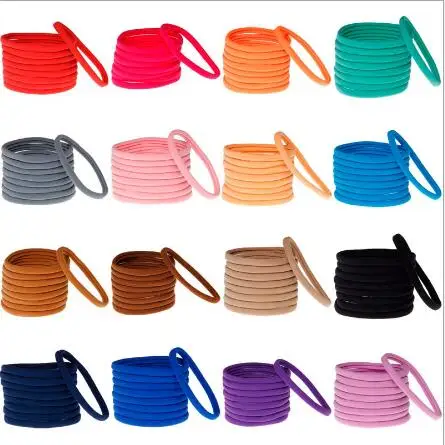 

10pcs baby girl boy spandex nylon headband for children skinny very stretchy Non-Marking headwear nylon elastic head band