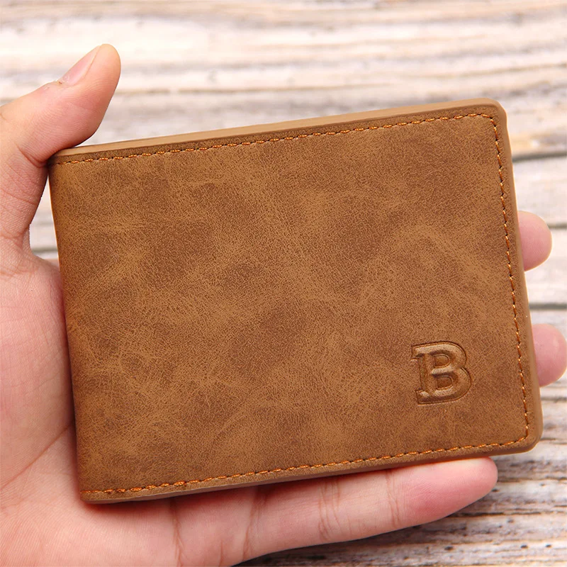 

Men's Wallet Fashion B Mens Wallet with Coin Bag Zipper Small Money Purses New Design Dollar Slim Purse Money Clip WalletS 478