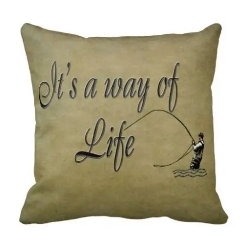 Нахлыстом подарки Цитата Рыбалка домашний декор образ жизни чехол для подушки с