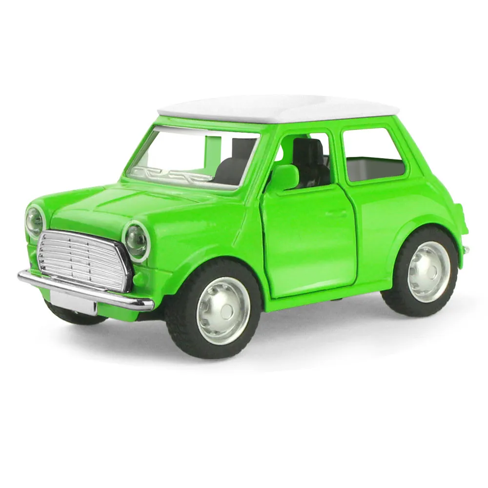 Green 6 типов мини Литой Сплав модель автомобиля милые винтажные раздвижные игрушки автомобиль для мальчиков Ранние развивающие игрушки для детей - Цвет: Green