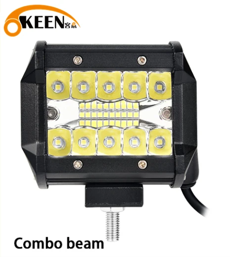1pcs OKEEN 4 inch LED Bar LED Work Light Bar for Driving Offroad Boat Car Tractor Truck 4x4 SUV ATV 12V 24V Rated 60W Actual 15W - Цвет: 1pcs