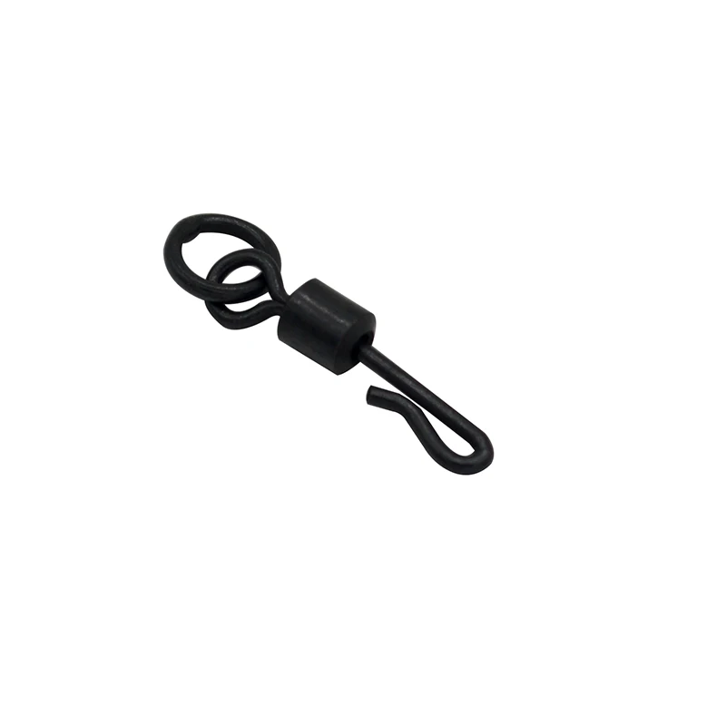 Быстросменные Вертлюги для ловли карпа с твердым кольцом 10 шт./лот матовые черные