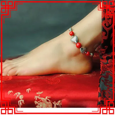 Женские этнические ножные браслеты синего цвета Новые цепочки ручной работы с