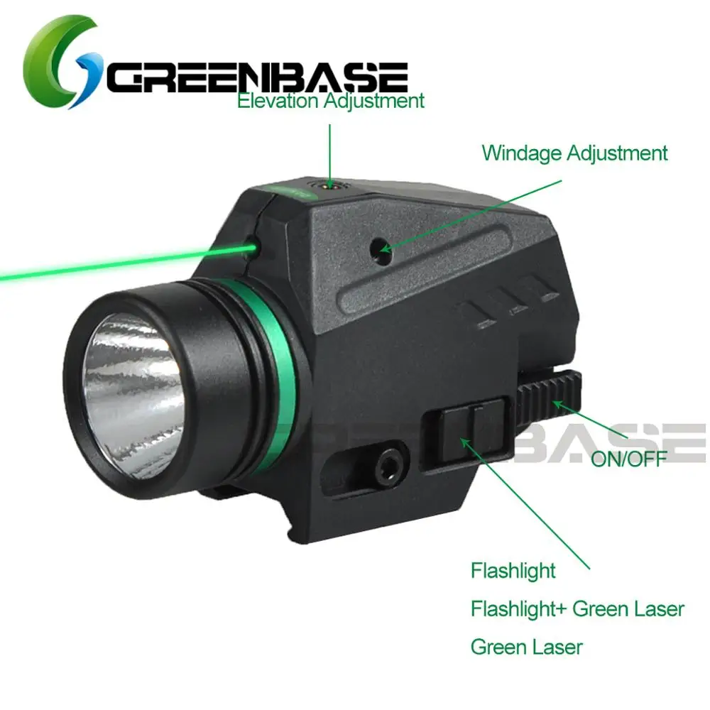 Greenbase тактический светодиодный вспышка светильник зеленый лазерный прицел для 20