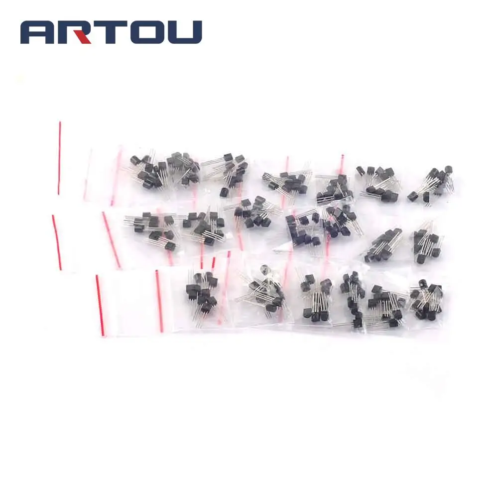 TL431 2N2222 78L05 S9012 S9013 S9014 A1015 C1815 S8050 S8550 TO-92 20valuesx10 шт = 200 шт. набор транзисторов в