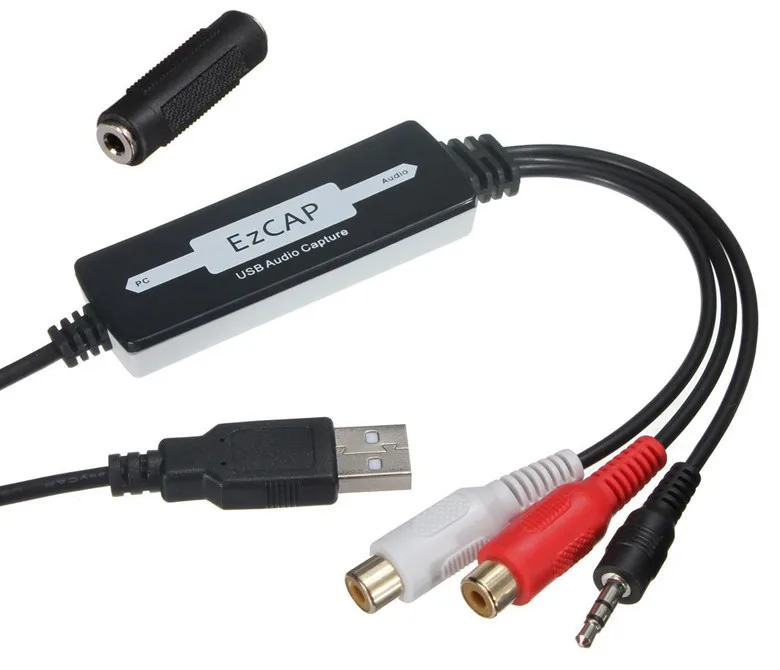 EZCAP USB аудио Захват рекордер 3 5 мм RCA R/L входные турникеты/кассетные ленты к MP3