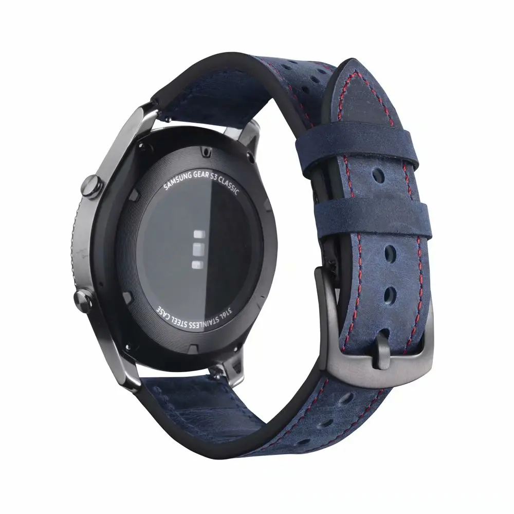 Для Samsung Gear S3 Frontier Classic Band 22 мм ремешок для часов из натуральной кожи мужчин и