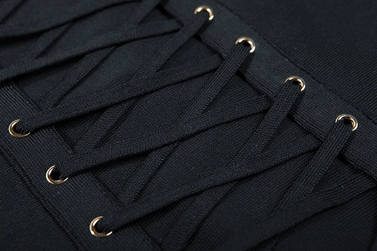 

2020 new arrivals black lacing high waist bandage rayon good elastic women skirts mini sexy women cross skirt