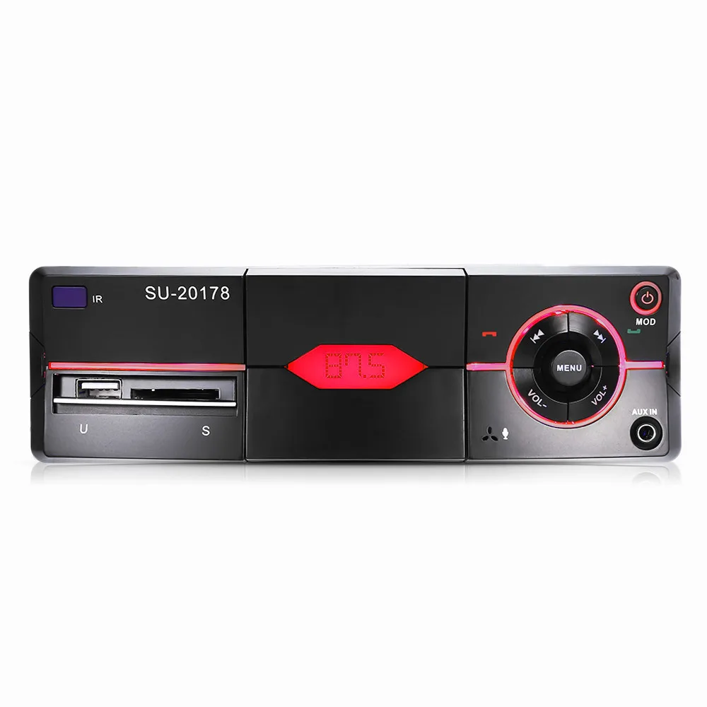 1 Din автомобильный радиоплеер Bluetooth Автомобильный MP3 плеер FM Aux USB TF стерео аудио с