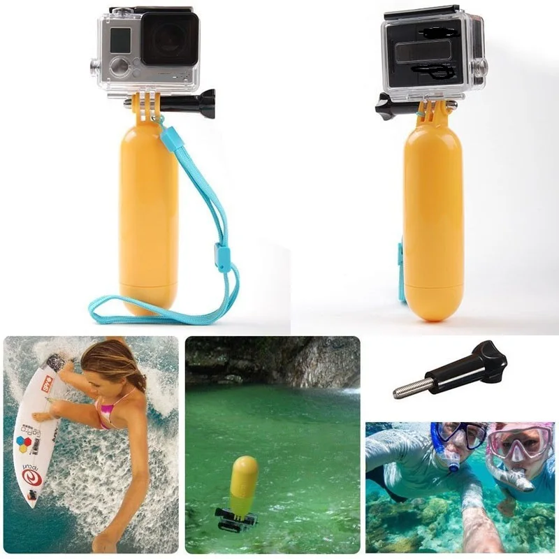 Желтый воды плавающие рукоятки Ручка гору поплавок аксессуары для GoPro Hero 4/3 +/3/2/1 |