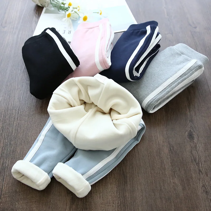 BibiCola/зимние теплые штаны для маленьких девочек Детские хлопковые повседневные