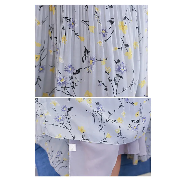 Платье для беременных летняя новая одежда юбка женщин длинное шифоновое