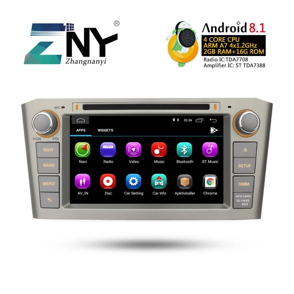 7 "ips Android 8 1 автомобильный DVD для Toyota Avensis T25 2003 2004 2005 2006 2007 2008 Авто Радио RDS стерео Wi