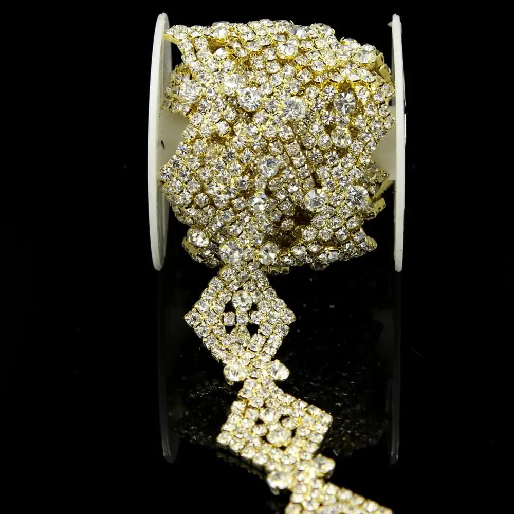 

5Yards Wedding Rhinestone Trim 888 Stones Applique Vintage Crystals Belt Bridal Sash Accessories