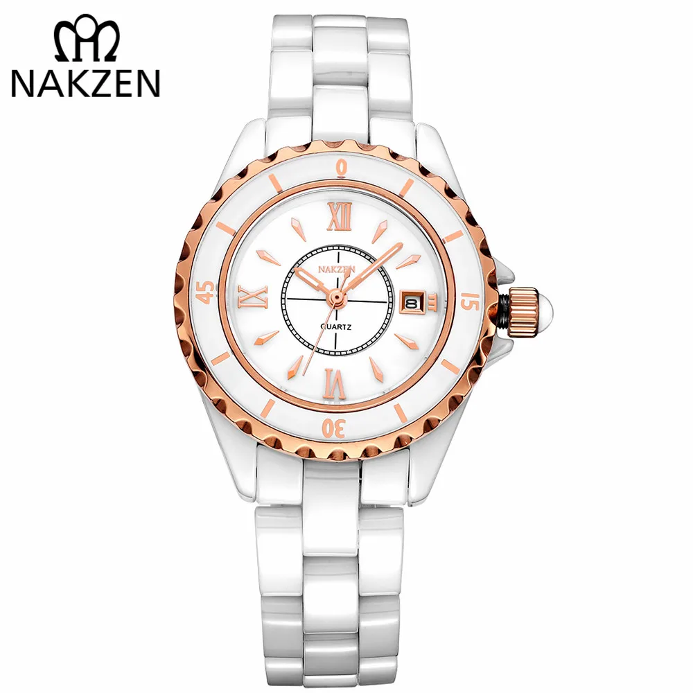 NAKZEN Brand Fashion Casual Women Quartz Watches Waterproof Ceramic Watch Female Clock Girl Gift relogio feminino Wristwatch