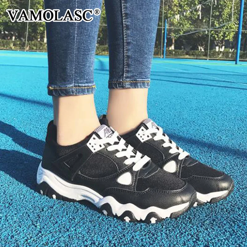 Vamolasc/Новые Для женщин Спорт PU Весна и Осень подходят удобные Кроссовки дышащий