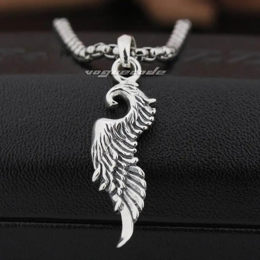 

LINSION Tiny Devil Wing 925 пробы серебряный кулон 8Q020