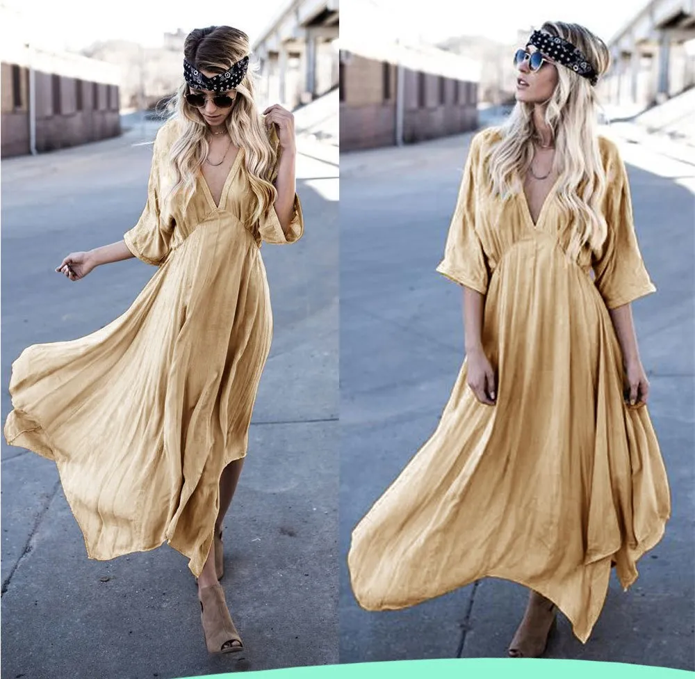 2018 модное женское летнее платье с высокой талией свободное Легкое Тонкое Платье