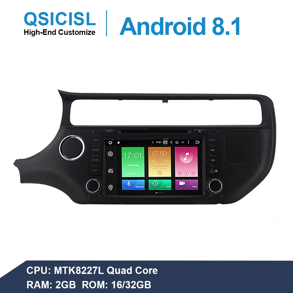 Android 8 1 автомобильный Радио мультимедийный плеер для Kia RIO 2015 Автомагнитола din 9