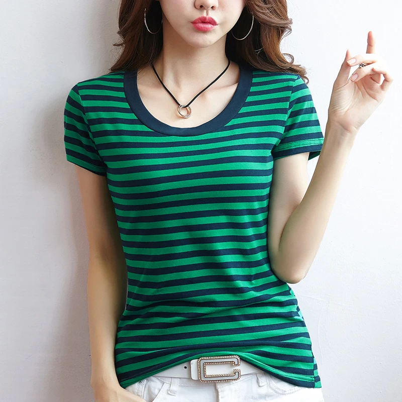 Новинка 2019 футболка Женская Топ Футболка с круглым вырезом короткий рукав