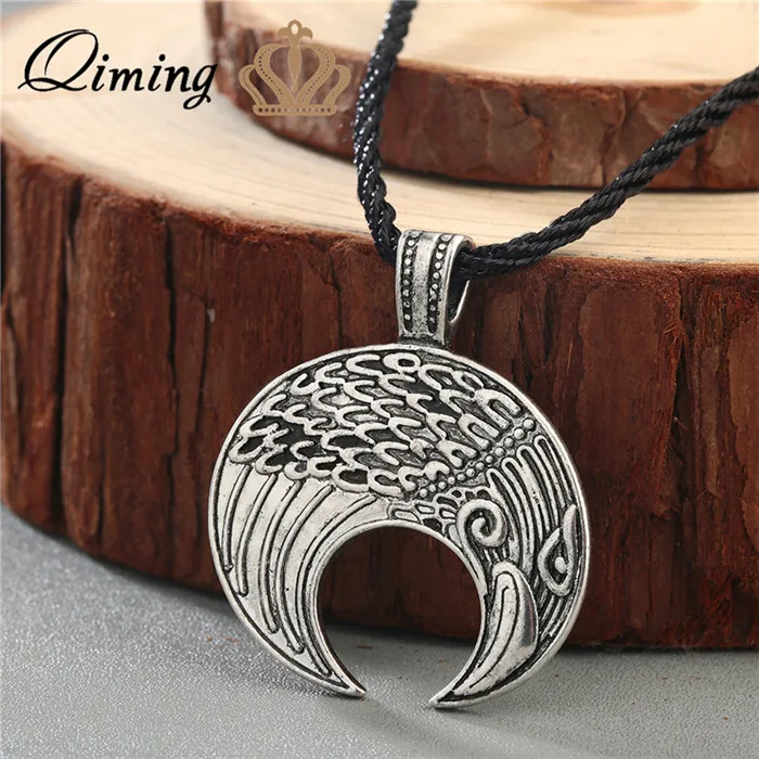 as picture Viking кулон Valknut мужское ожерелье круглый языческий религиозный человек славянский Серебряный Женский стимпанк Ювелирное колье в тибетском стиле амулет - Окраска металла: as picture