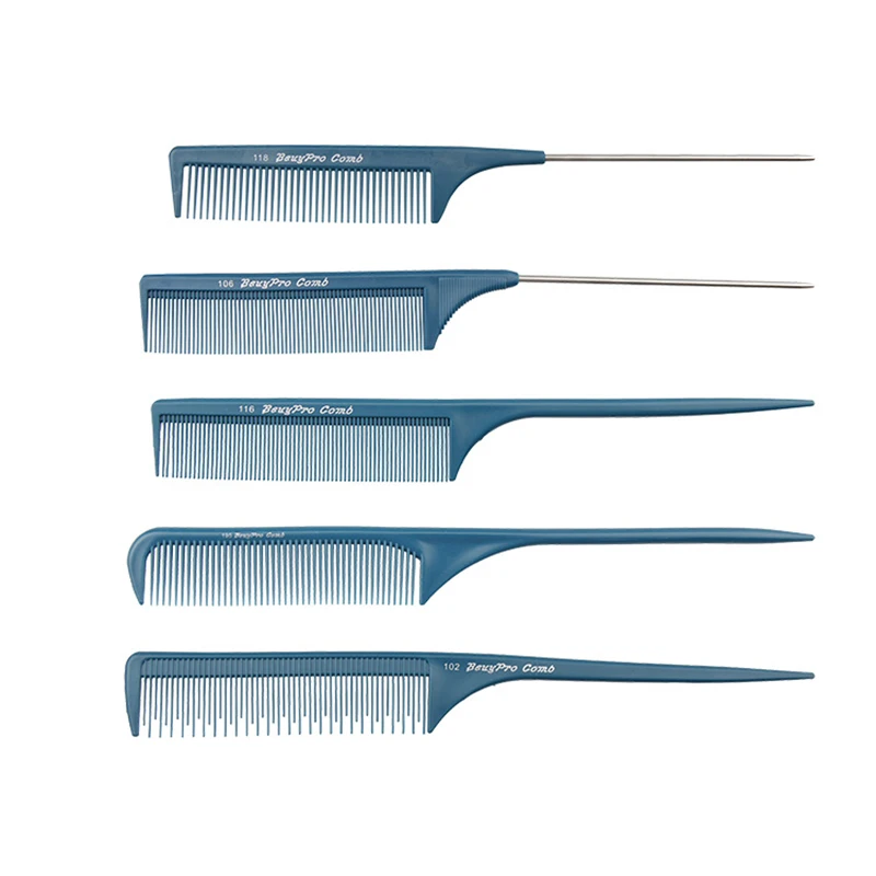 7 шт./лот зеленые профессиональные расчески Парикмахерская для укладки волос