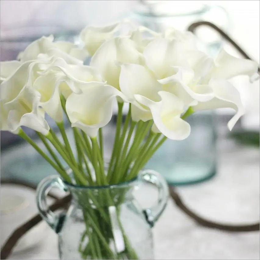 

10 pcs horseshoe lotus simulation flower Water chestnut flower Simulation plants decorate wedding festive decorations at home