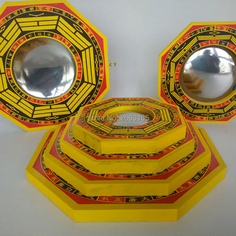 Бесплатная доставка 8 края китайский фэн шуй дерево Ба Guas зеркало выпуклых и