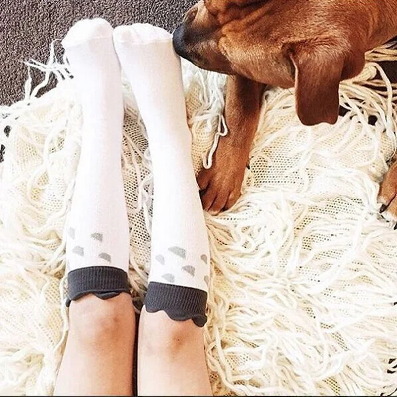 Носки унисекс до колена для маленьких девочек и мальчиков от 0 6 лет с рисунком