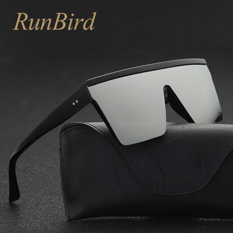RunBird, брендовые, модные, черные, цельные солнцезащитные очки, мужские, негабаритные, для вождения, крутые, солнцезащитные очки, квадратные, мужские, Oculos Gafas, очки 5121R