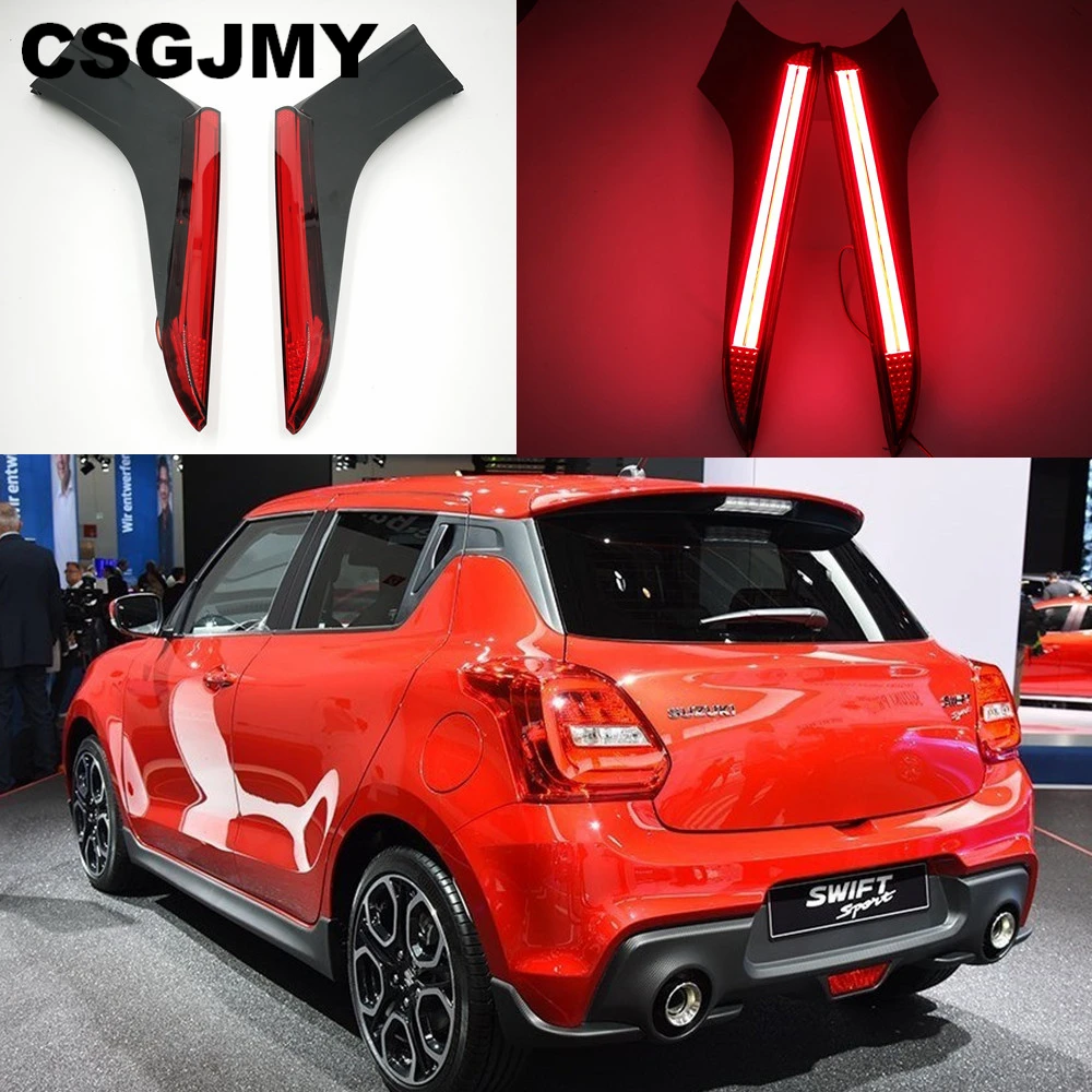 Csgjmy 1 пара для Suzuki Swift мульти-функции Автомобильный светодиодный задний противотуманный фонарь колонна светильник бампер светильник тормозной светильник