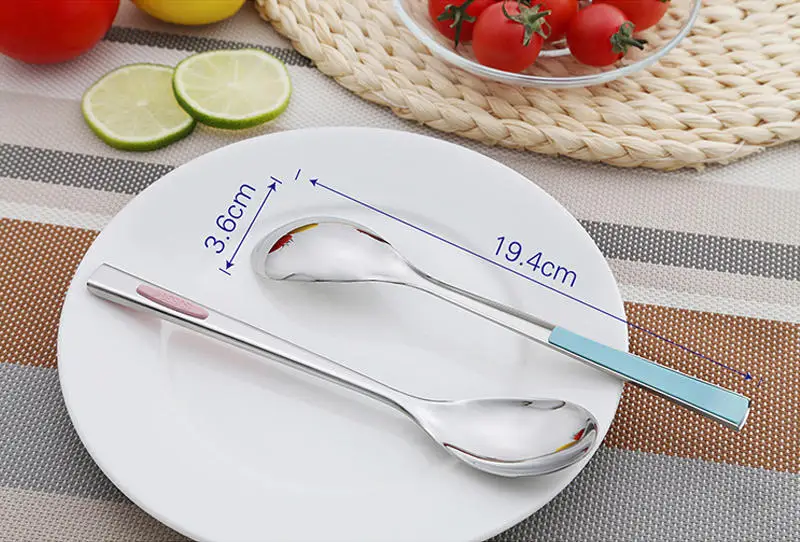 Vacclo Portable 304 Stainless Steel Cutlery Wheat Straw Environmental Dinnerware Kitchen Accessories Tableware Dinner service