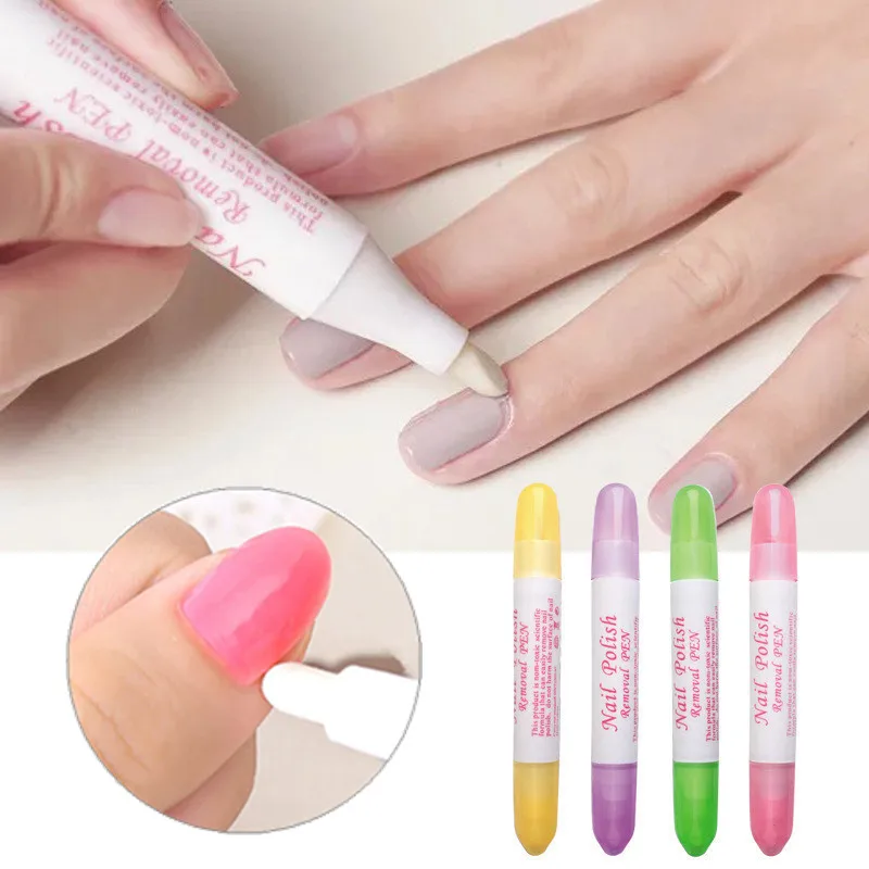 Nail Art средство для снятия гель-лака ручка для маникюра очиститель лака для ногтей Корректор Для Снятия Ручки средство для снятия УФ гель-лака обертывание инструмент случайный