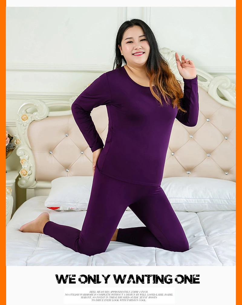 Термобелье размера плюс XL-6XL, женские подштанники, зимняя термо Одежда для девочек, Дамская пижама, термос, набор, стройнящий женский