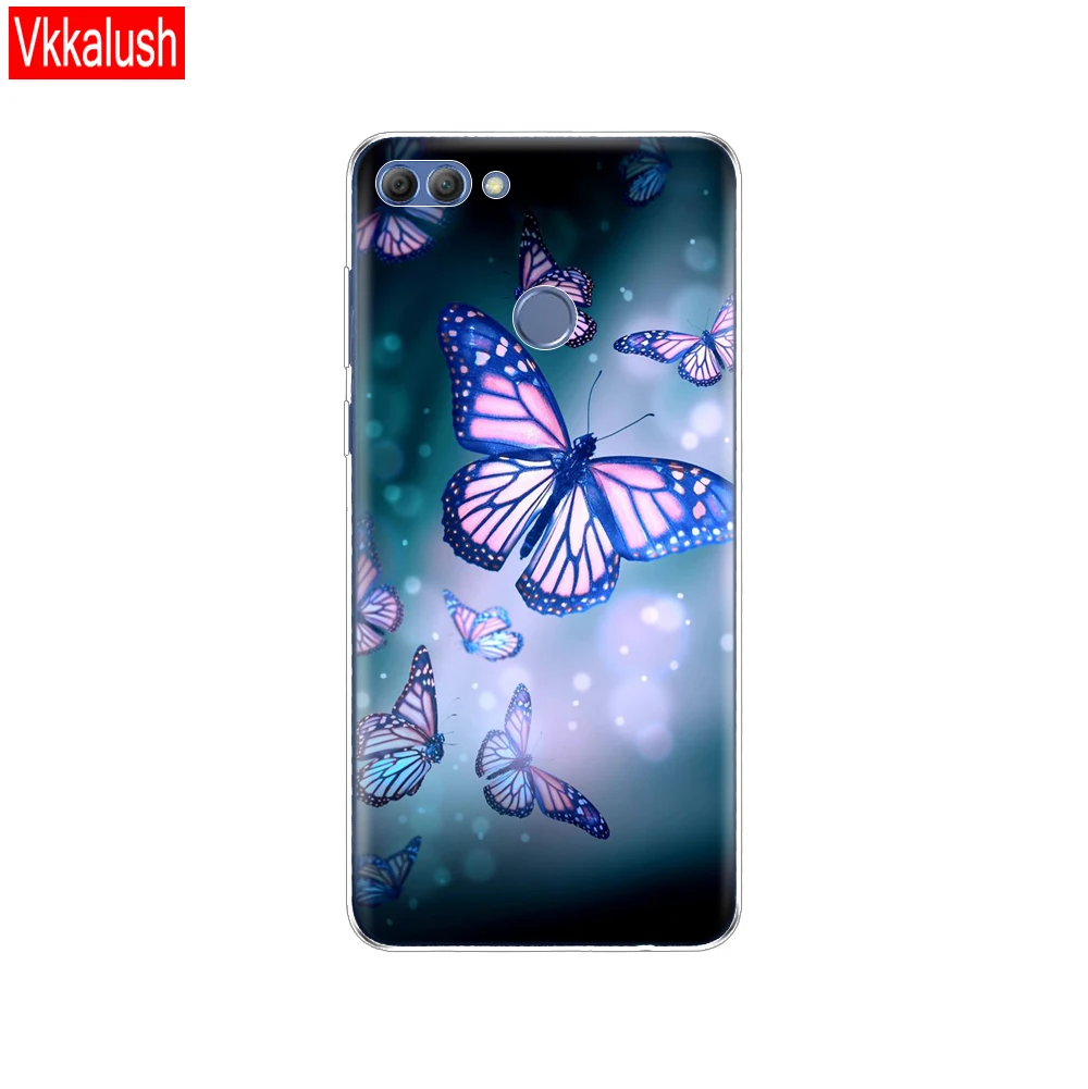 Чехол для телефона huawei P smart 2018 Enjoy 7S мягкий силиконовый чехол из ТПУ с полной