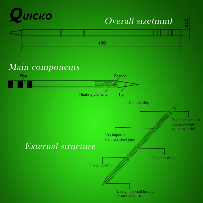 4 шт./компл. женственная стандартная металлическая паяльная