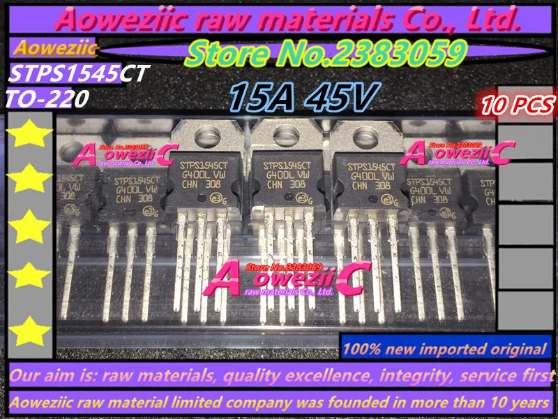 100% новый импортный оригинальный STPS1545CT STPS3045CT STTH8S06D STTH15L06D STP80NF10 P80NF10 TO 220 STP4NC60FP P4NC60FP