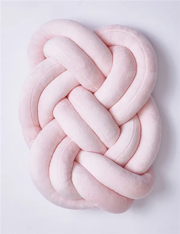 pink Креативная ручная работа круглый шар узел Подушка Джерси вязаный декоративный пол подушка Декорации для детских садов - Цвет: pink
