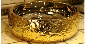 Керамика сантехнические приборы. Художественная сценическая раковина .. Золотой.