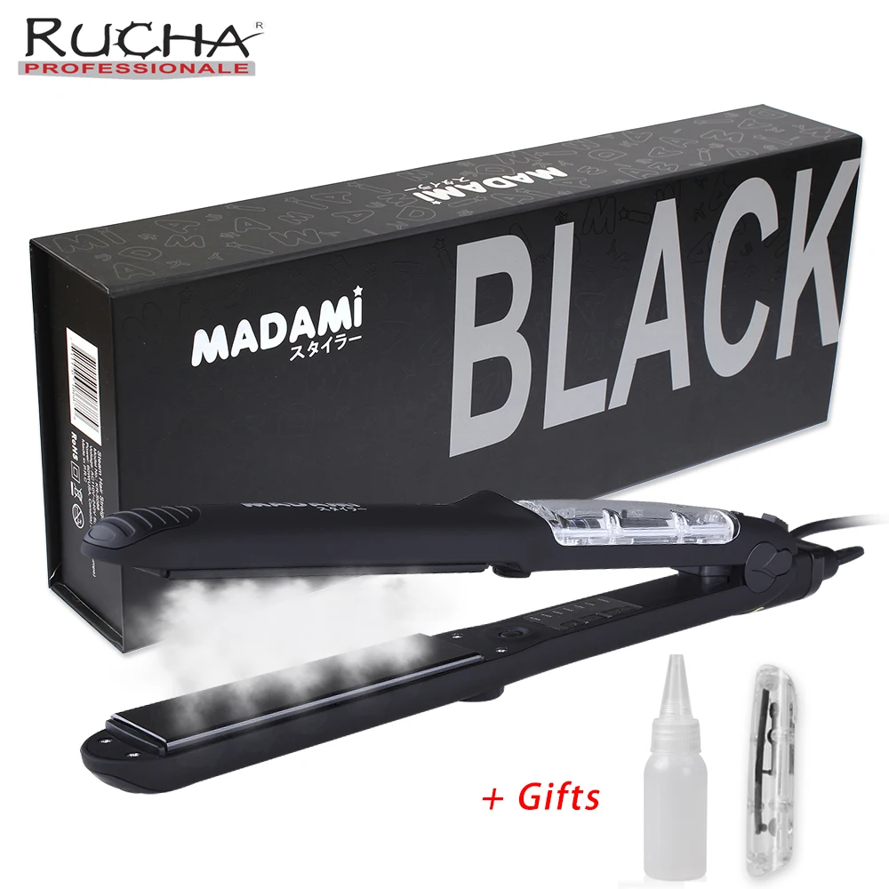 MADAMI Professional Argan Oil Vapor Salon паровой выпрямитель для волос плоский Утюг 450F