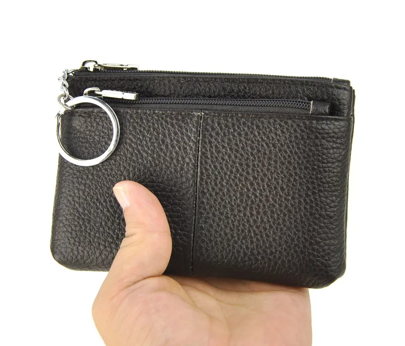 Мужской и Женский кошелек из натуральной кожи мини для монет мульти карман на