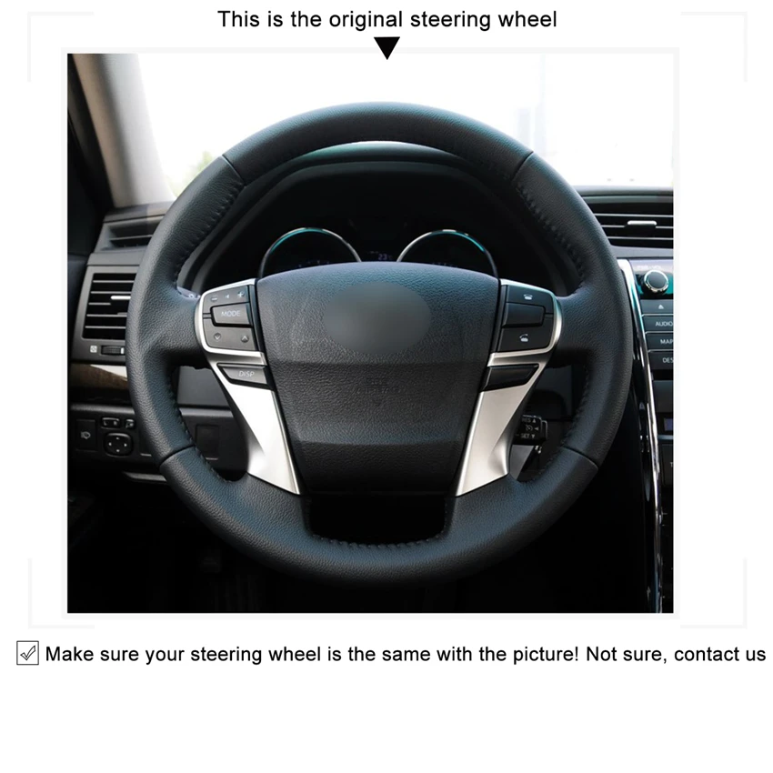 MEWANT черная натуральная кожа замша прочная ручная работа для Toyota Mark X 2009 2019 Reiz 2019|car